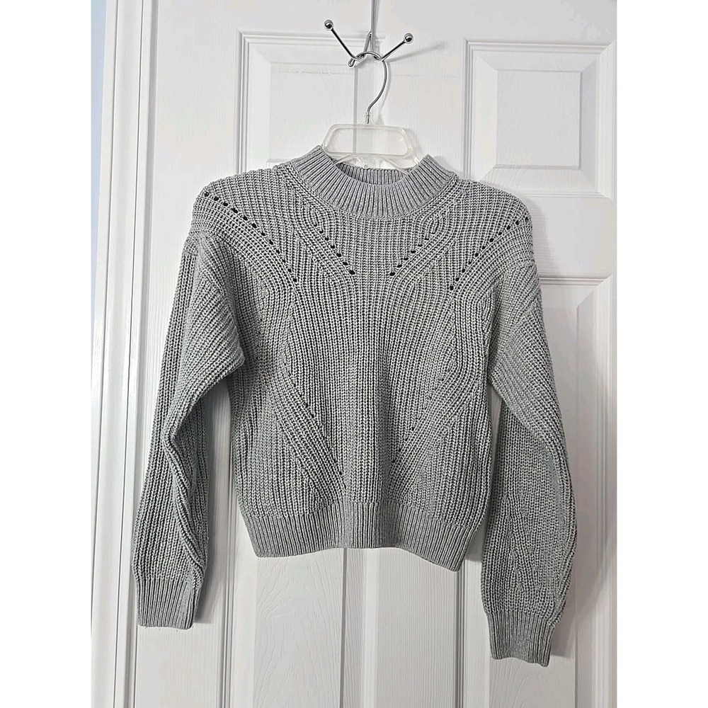 Girls H‎ & M Grey Sweater Knit Long Sleeve Size 12-14